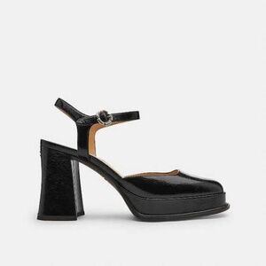 Coach Tea Rose Platform Heels size 5 black